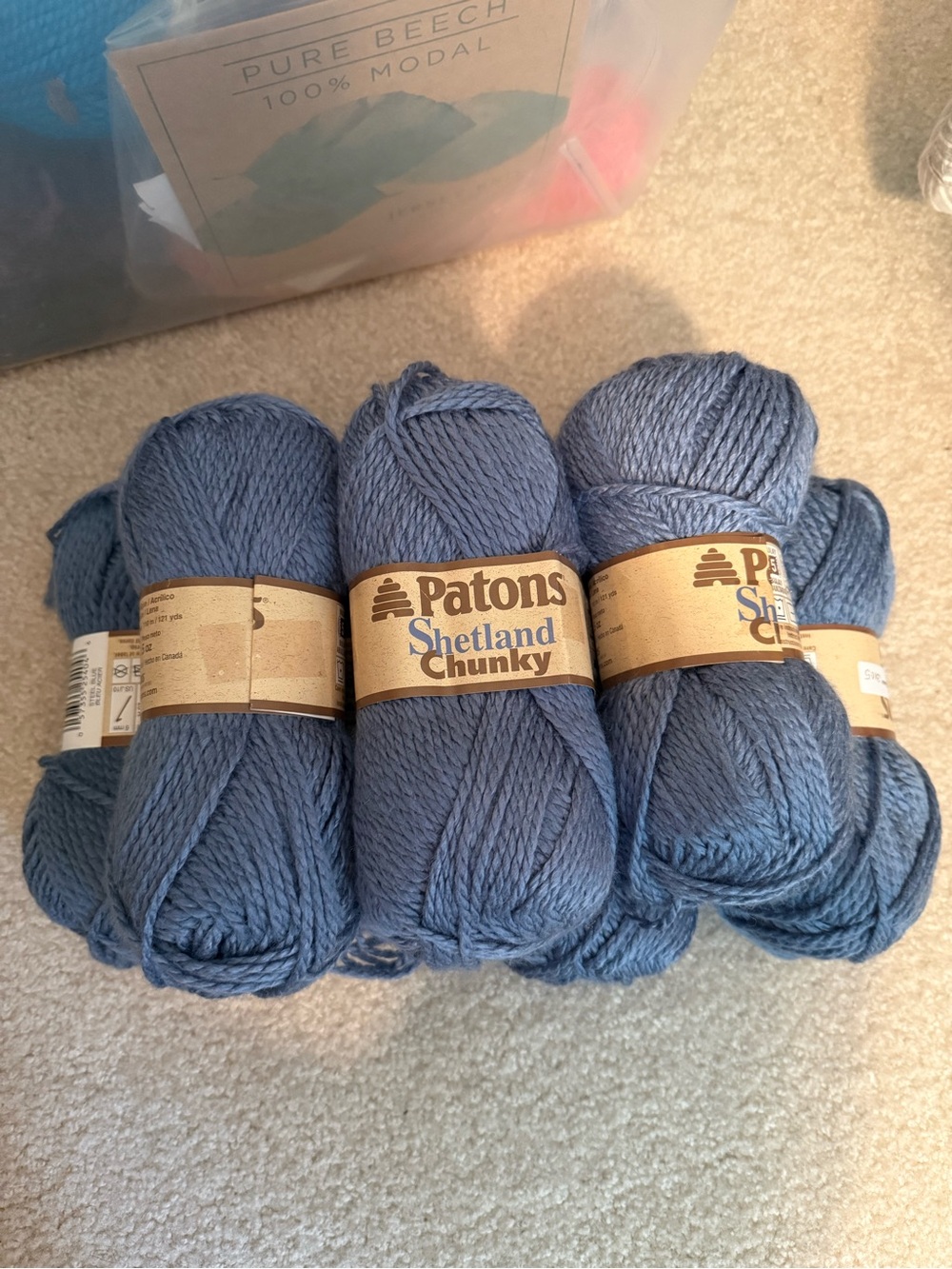 Yarn, Patons Shetland Chunky Yarn - Blue
